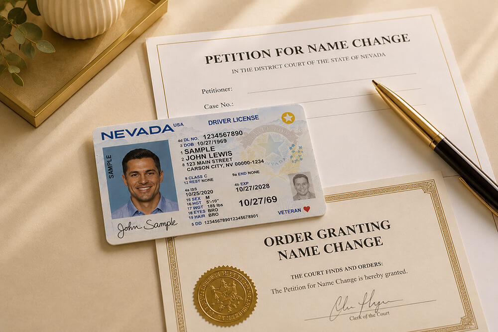 Nevada Petition for Name Change and Order Granting Name Change documents